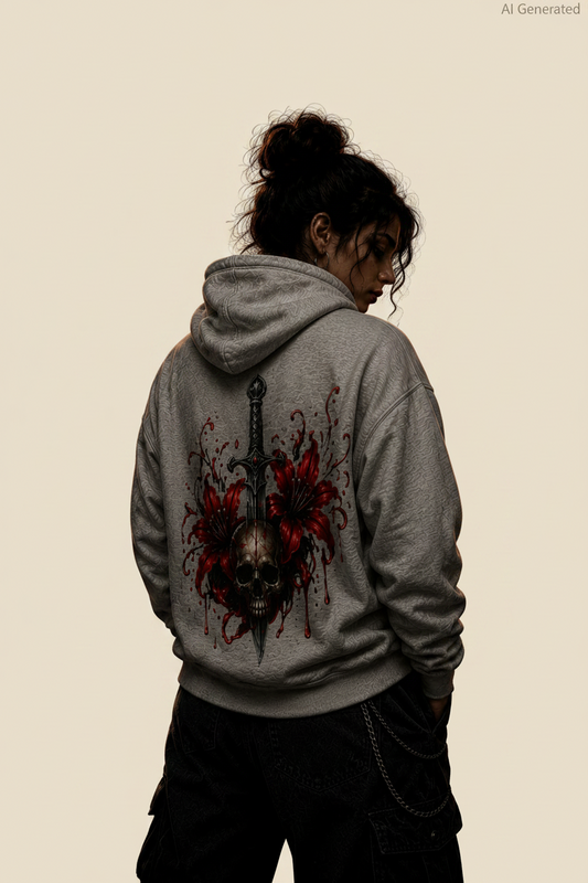 Totenkopf mit Schwert | Hoodie