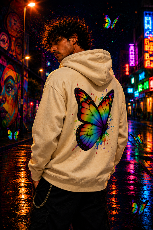 Regenbogen Schmetterling | Oversized Hoodie