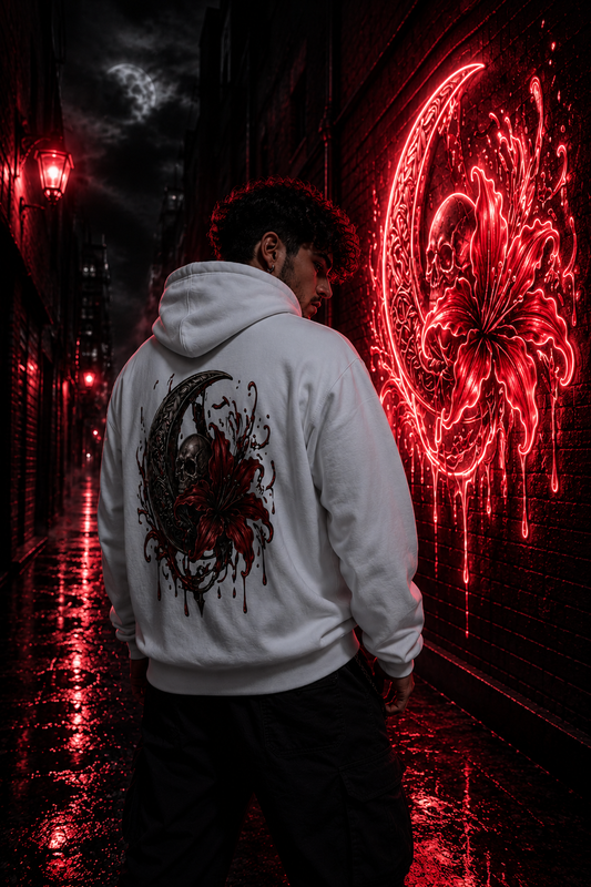 Mond mit Totenkopf | Hoodie