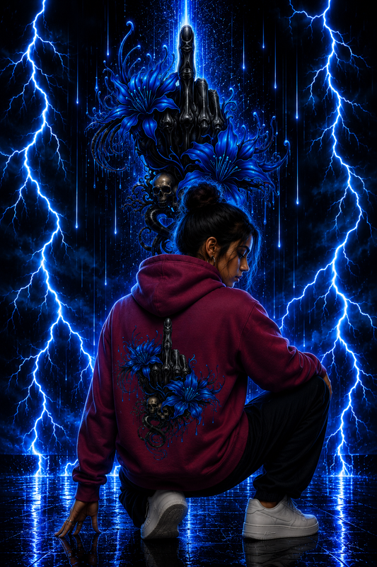 Mittelfinger Blau | Hoodie
