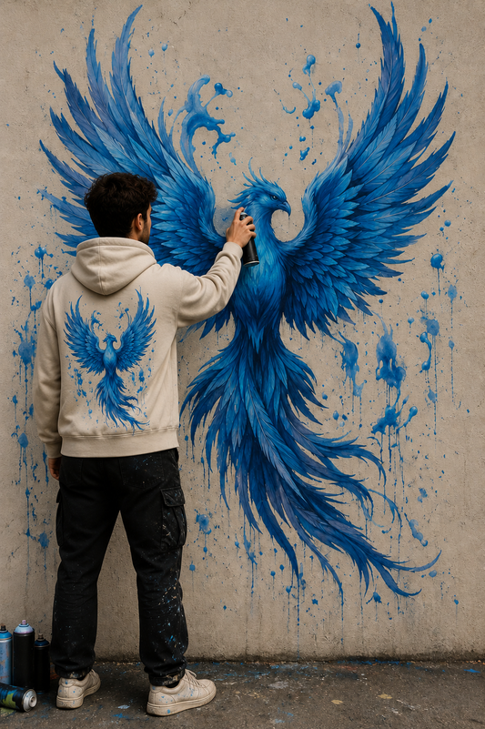 Blauer Phönix | Oversized Hoodie