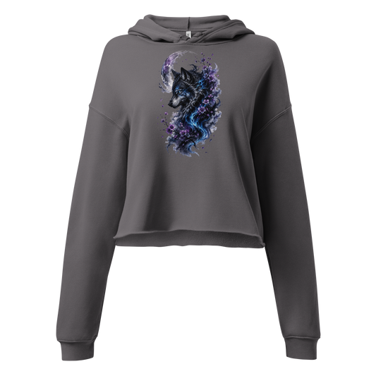 Moonbound Spirit | Purple Blue | Crop-Hoodie