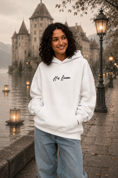 His Queen | Oversized Hoodie | Bestickt