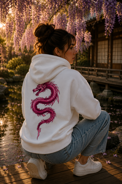 Pinker Drache | Oversized Hoodie