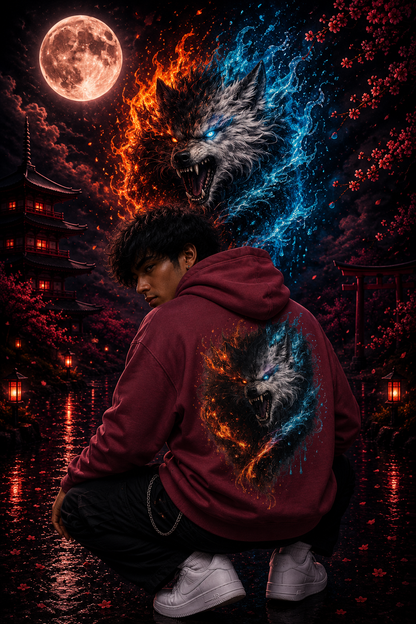 Elemental Rage | Orange Blue | Hoodie