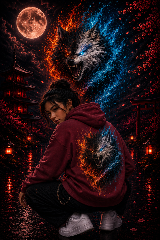 Elemental Rage | Orange Blue | Hoodie