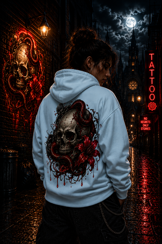 Totenkopf mit Schlange | Hoodie