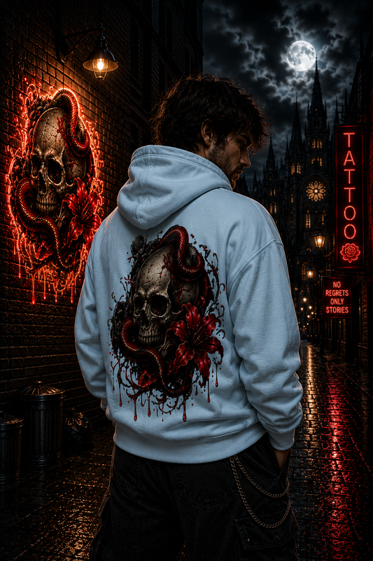 Totenkopf mit Schlange | Hoodie