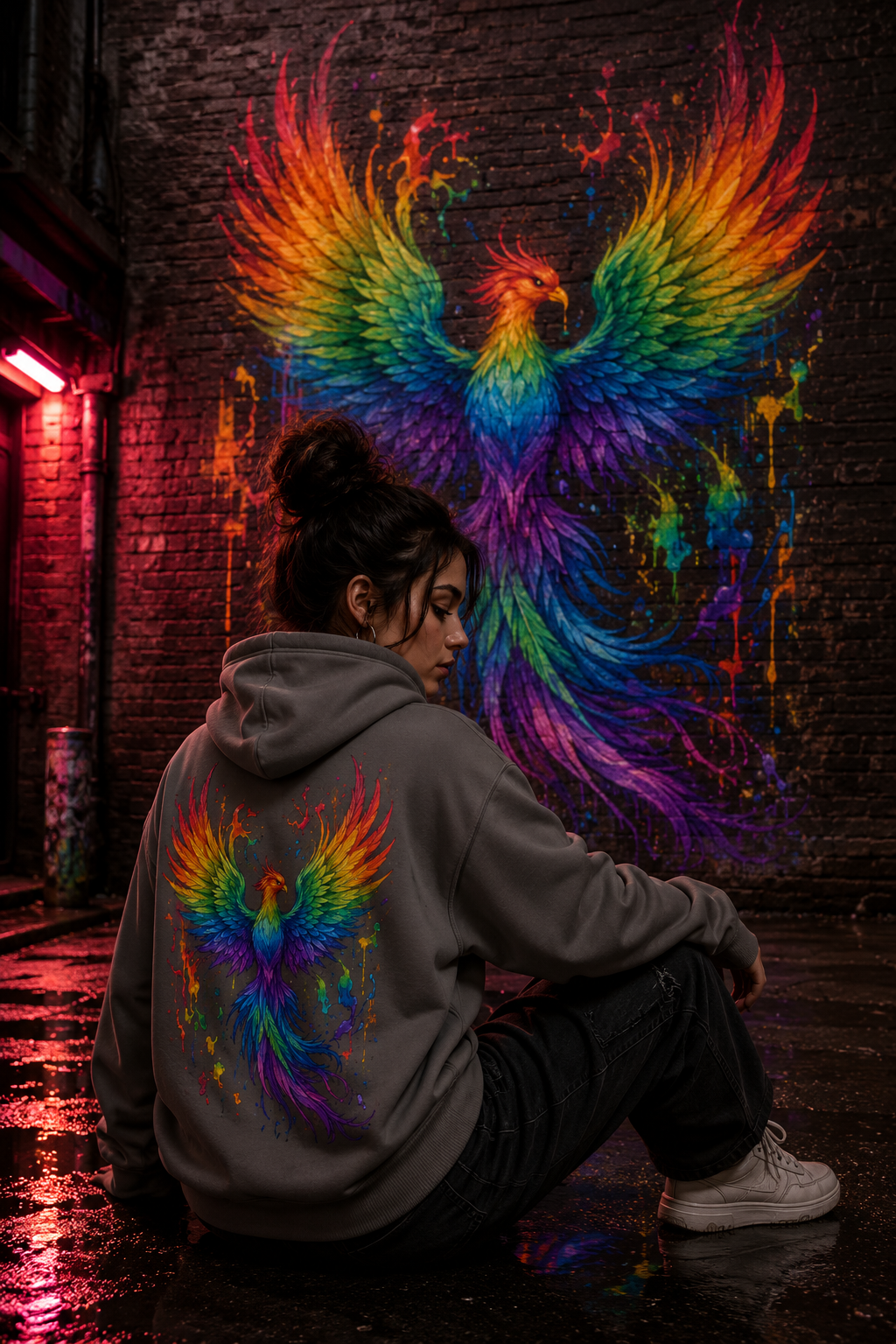 Regenbogen Phönix | Oversized Hoodie