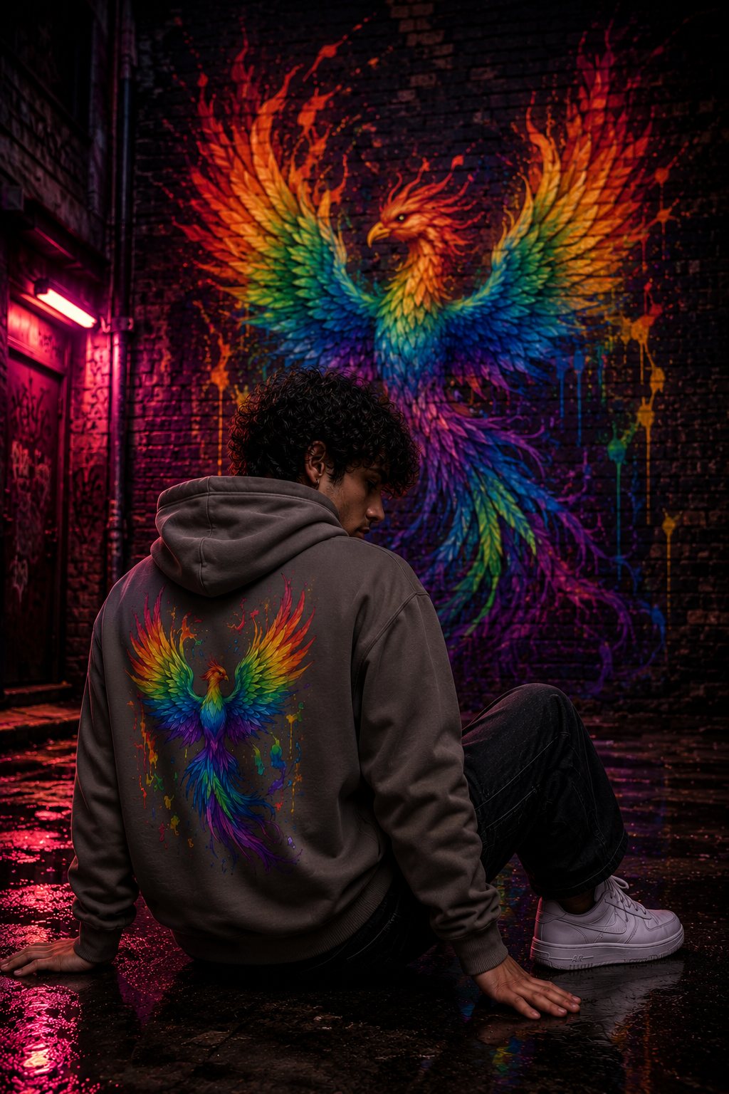 Regenbogen Phönix | Oversized Hoodie