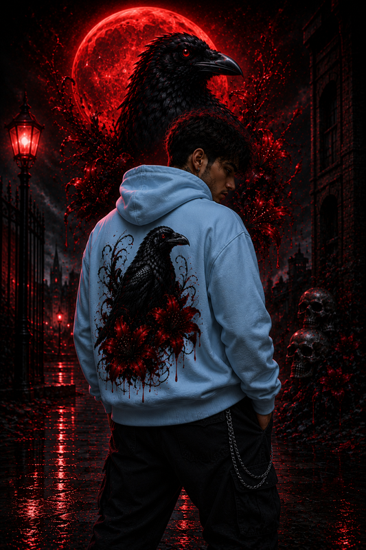 Rabe mit Lilien | Hoodie