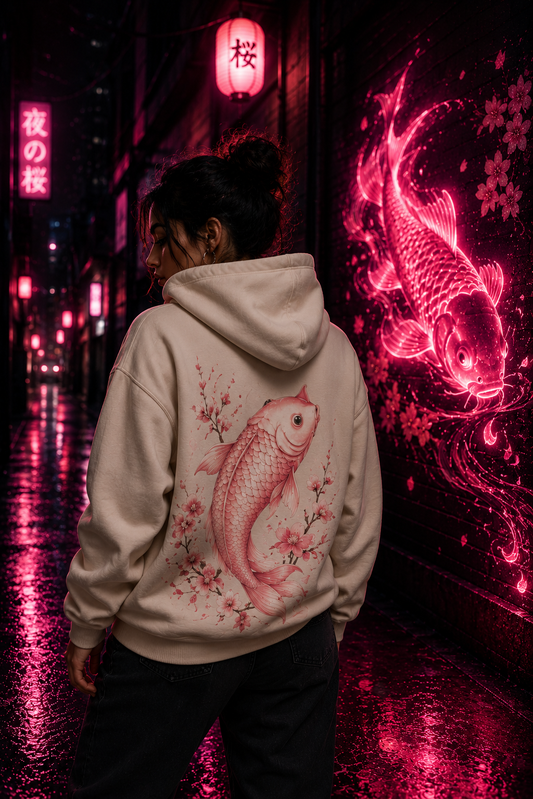 Pinker Koi | Oversized Hoodie