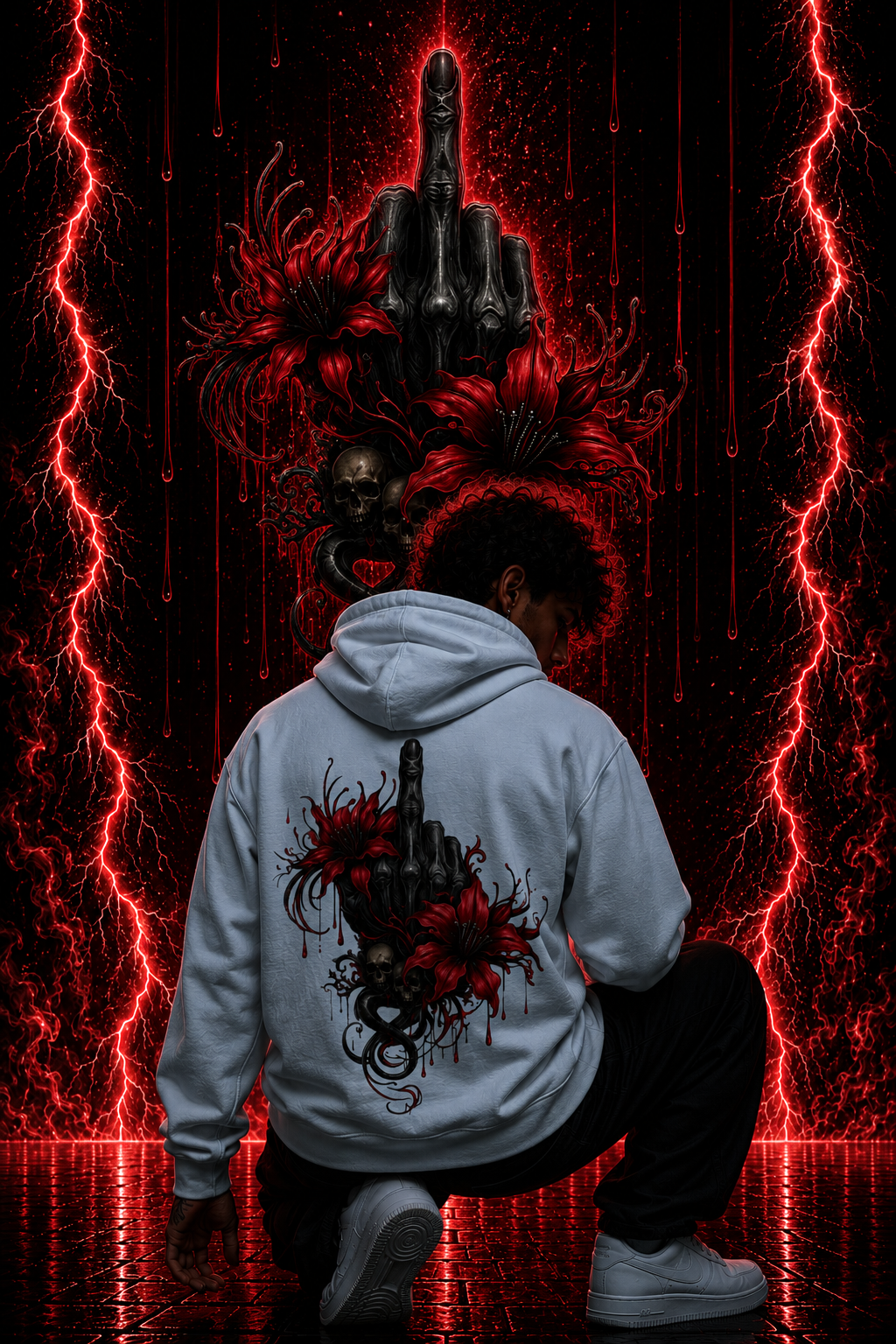 Mittelfinger Rot | Hoodie