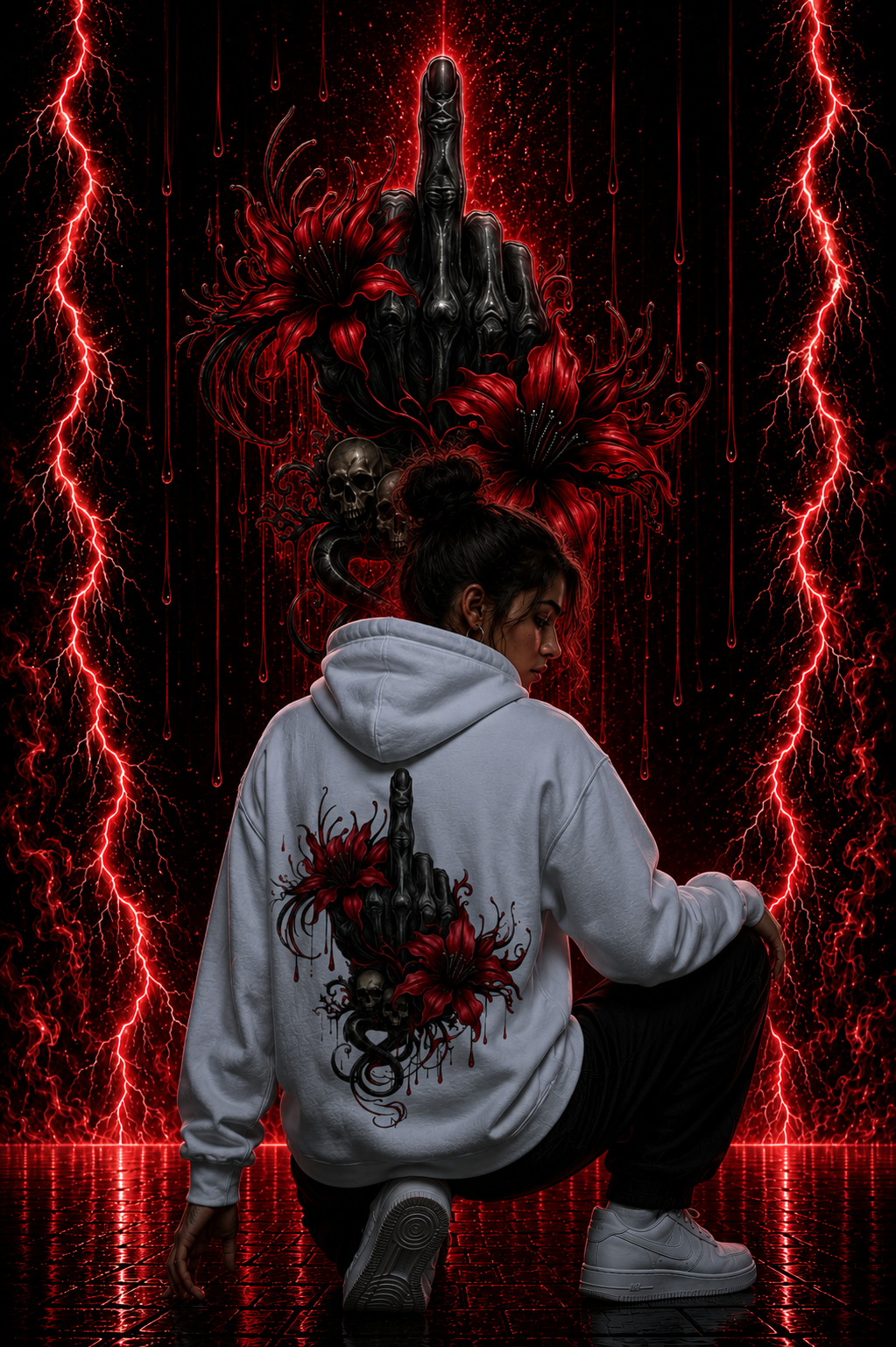 Mittelfinger Rot | Hoodie