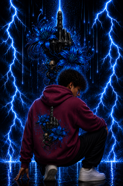 Mittelfinger Blau | Hoodie