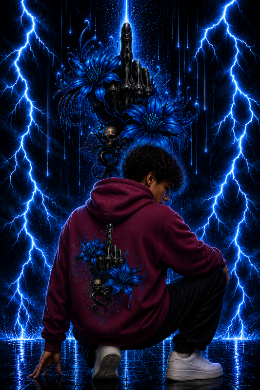 Mittelfinger Blau | Hoodie