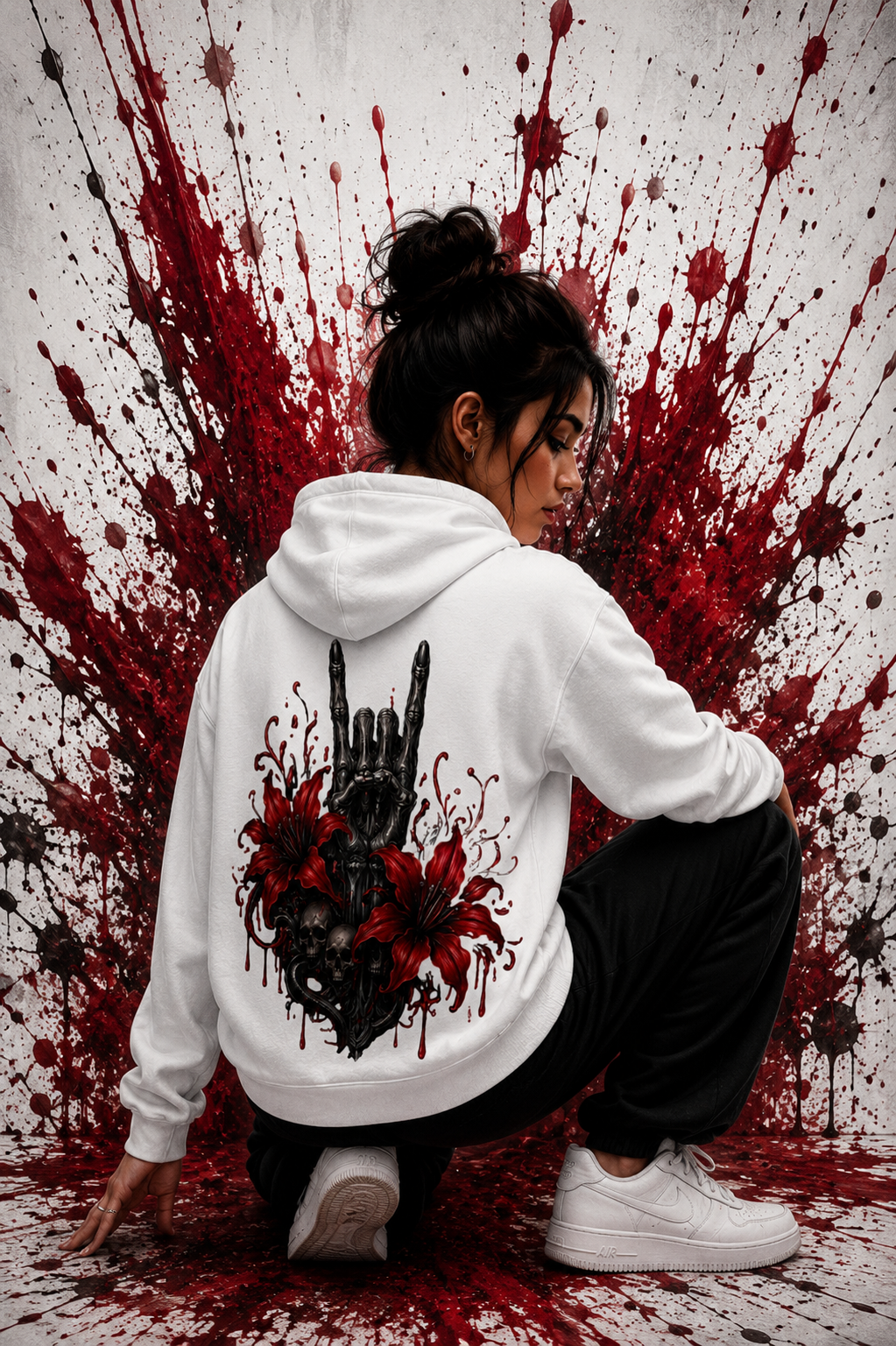 Knochenhand | Hoodie | Rot