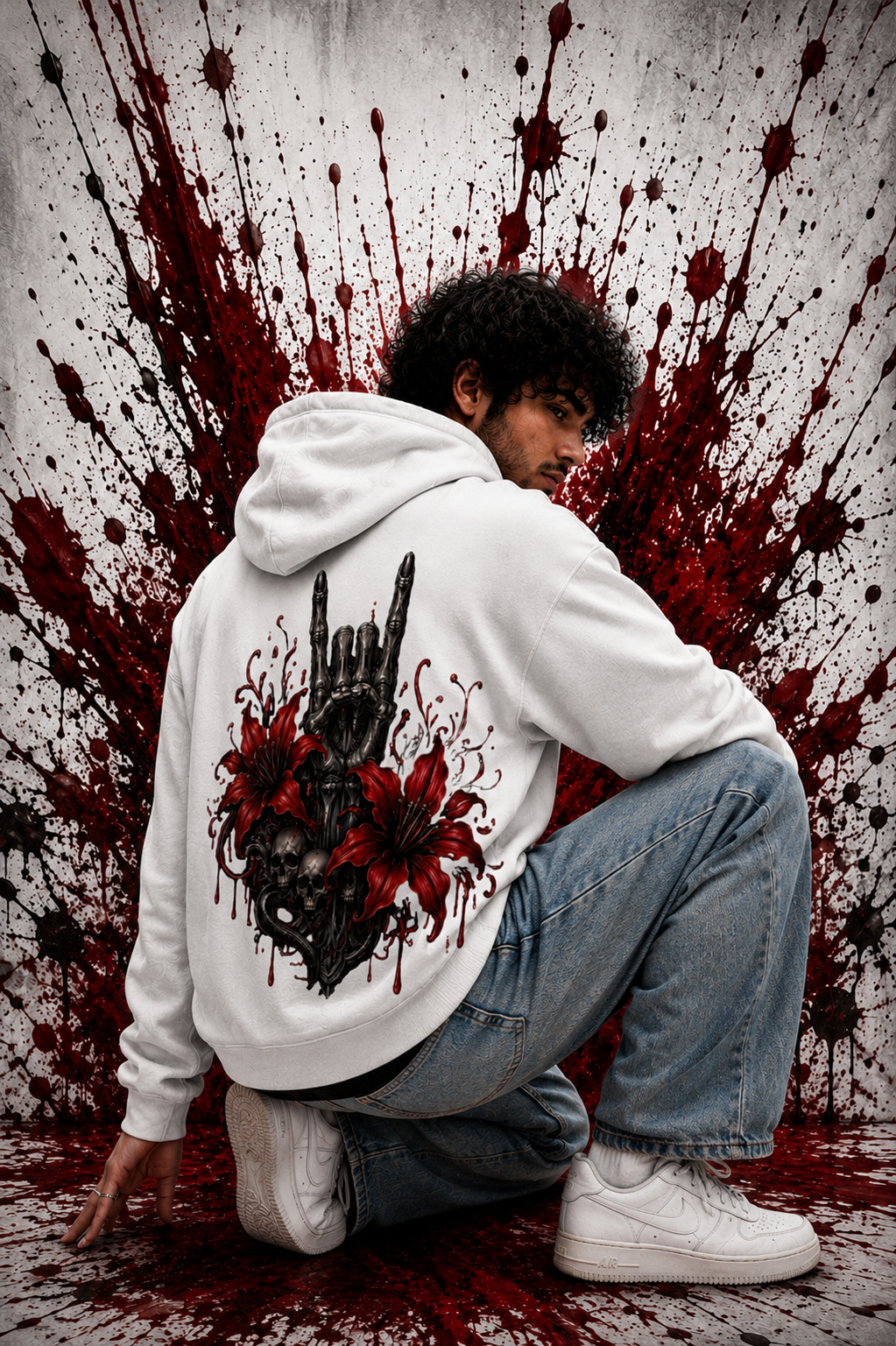 Knochenhand | Hoodie | Rot