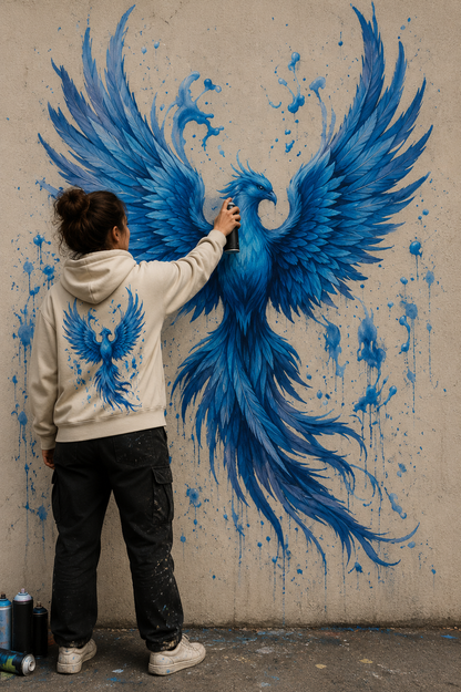 Blauer Phönix | Oversized Hoodie