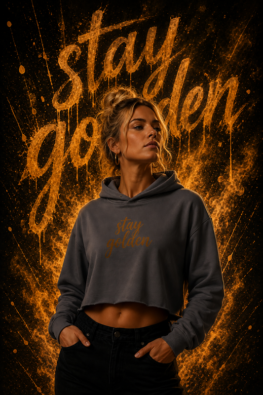 Stay Golden | Crop-Hoodie