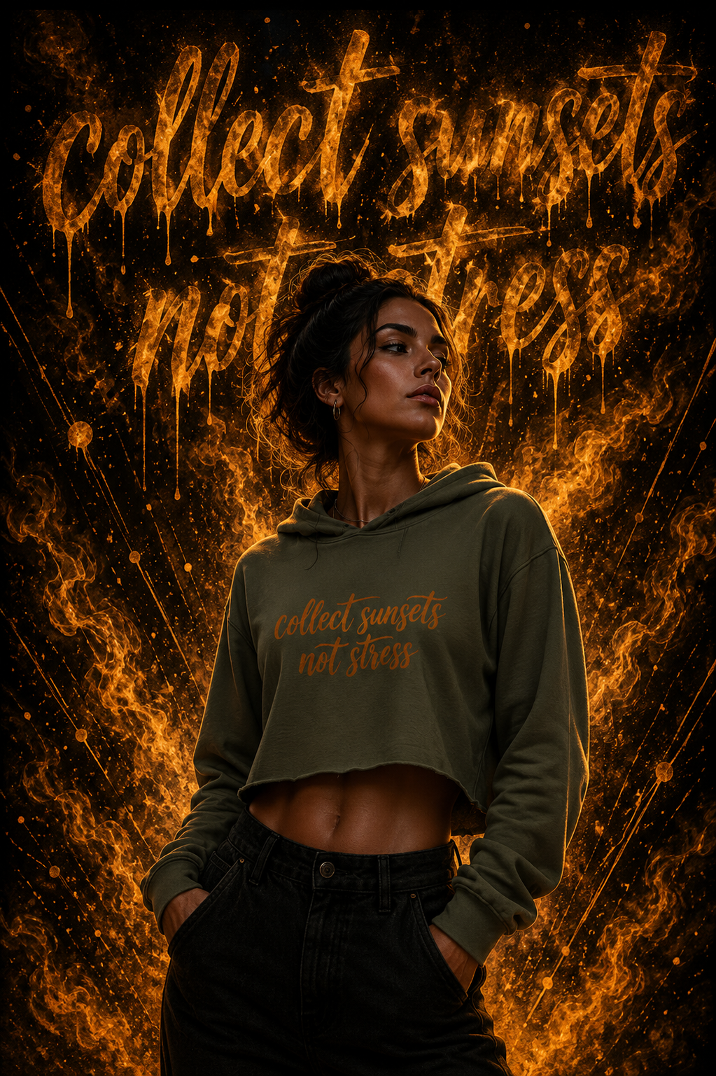 Collect Sunsets | Crop-Hoodie