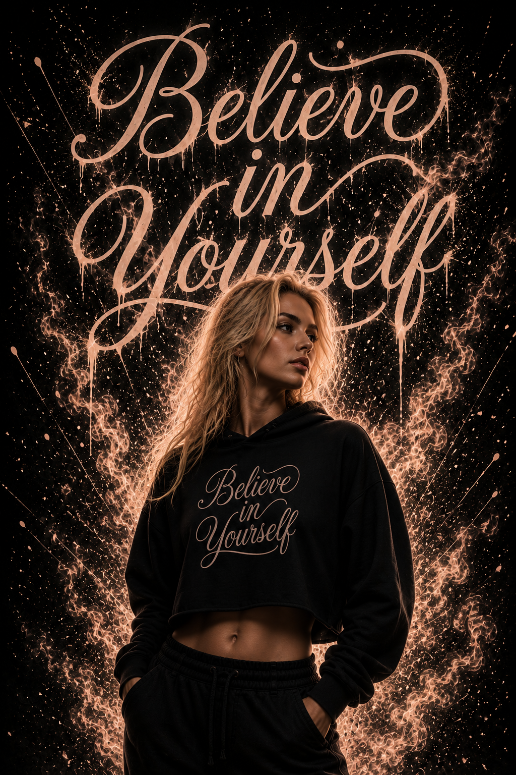 Believe in Yourself | Crop-Hoodie