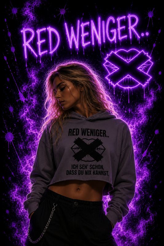 Red weniger | Crop-Hoodie