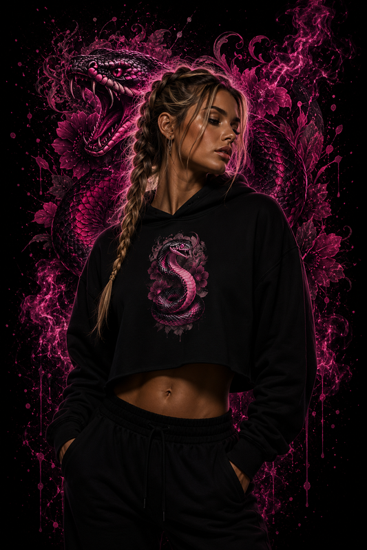 Blossom Serpent | Crop-Hoodie