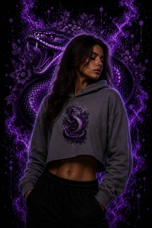 Amethyst Serpent | Crop-Hoodie
