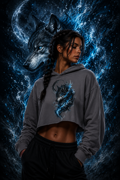 Moonbound Spirit | Glacier | Crop-Hoodie
