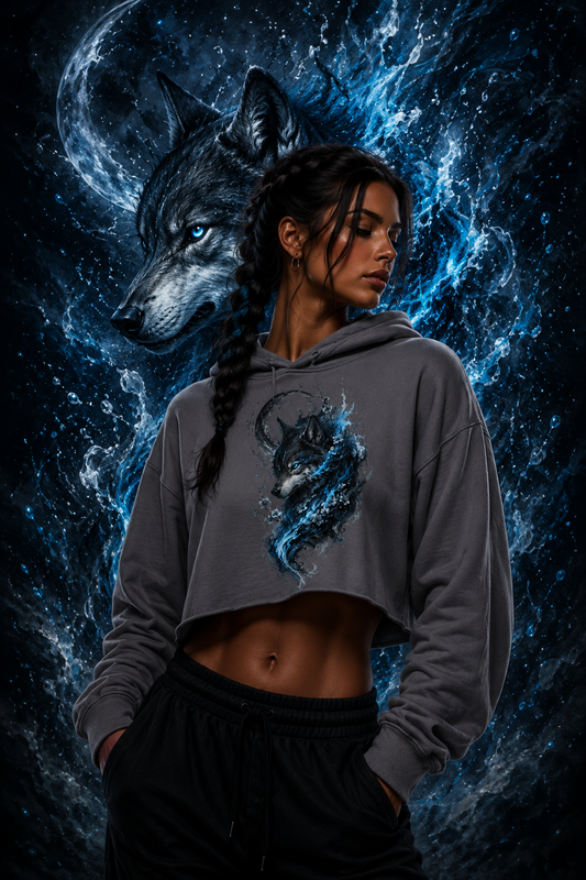 Moonbound Spirit | Glacier | Crop-Hoodie