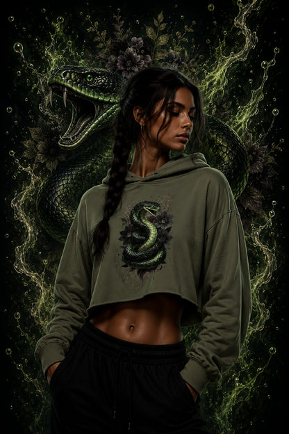 Venom Serpent | Crop-Hoodie