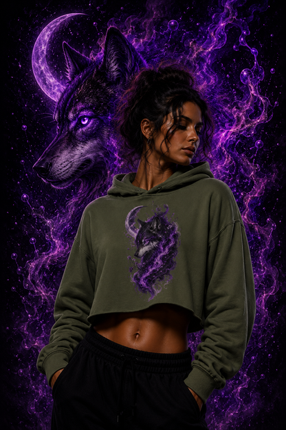 Moonbound Spirit | Amethyst | Crop-Hoodie
