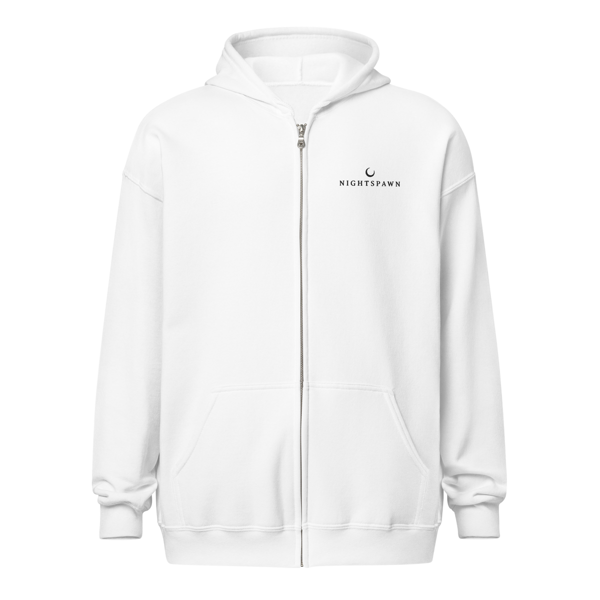 Nightspawn | Bestickt | White | Zip-Hoodie