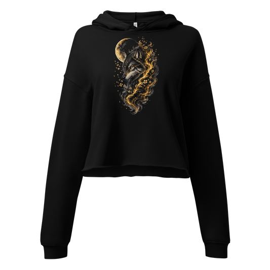 Moonbound Spirit | Golden | Crop-Hoodie