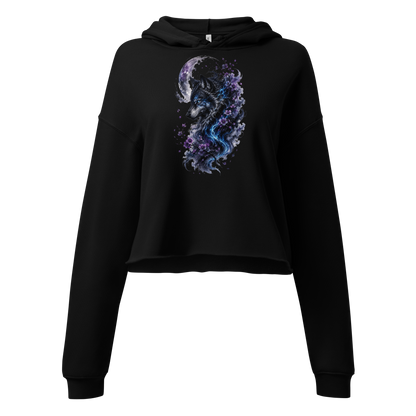 Moonbound Spirit | Purple Blue | Crop-Hoodie