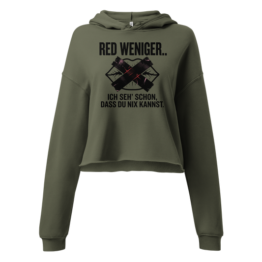 Red weniger | Crop-Hoodie