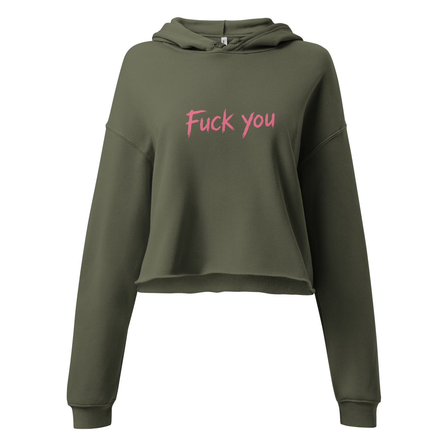 Fuck you | Crop-Hoodie
