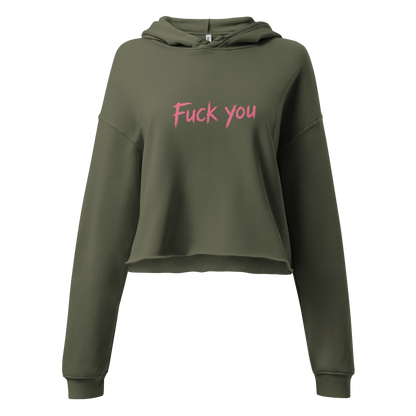 Fuck you | Crop-Hoodie
