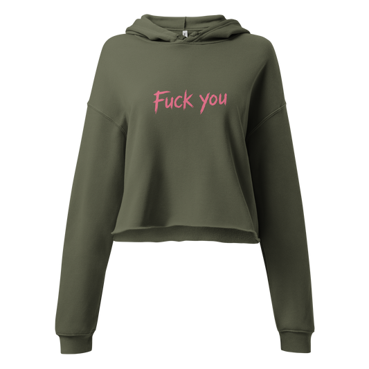Fuck you | Crop-Hoodie