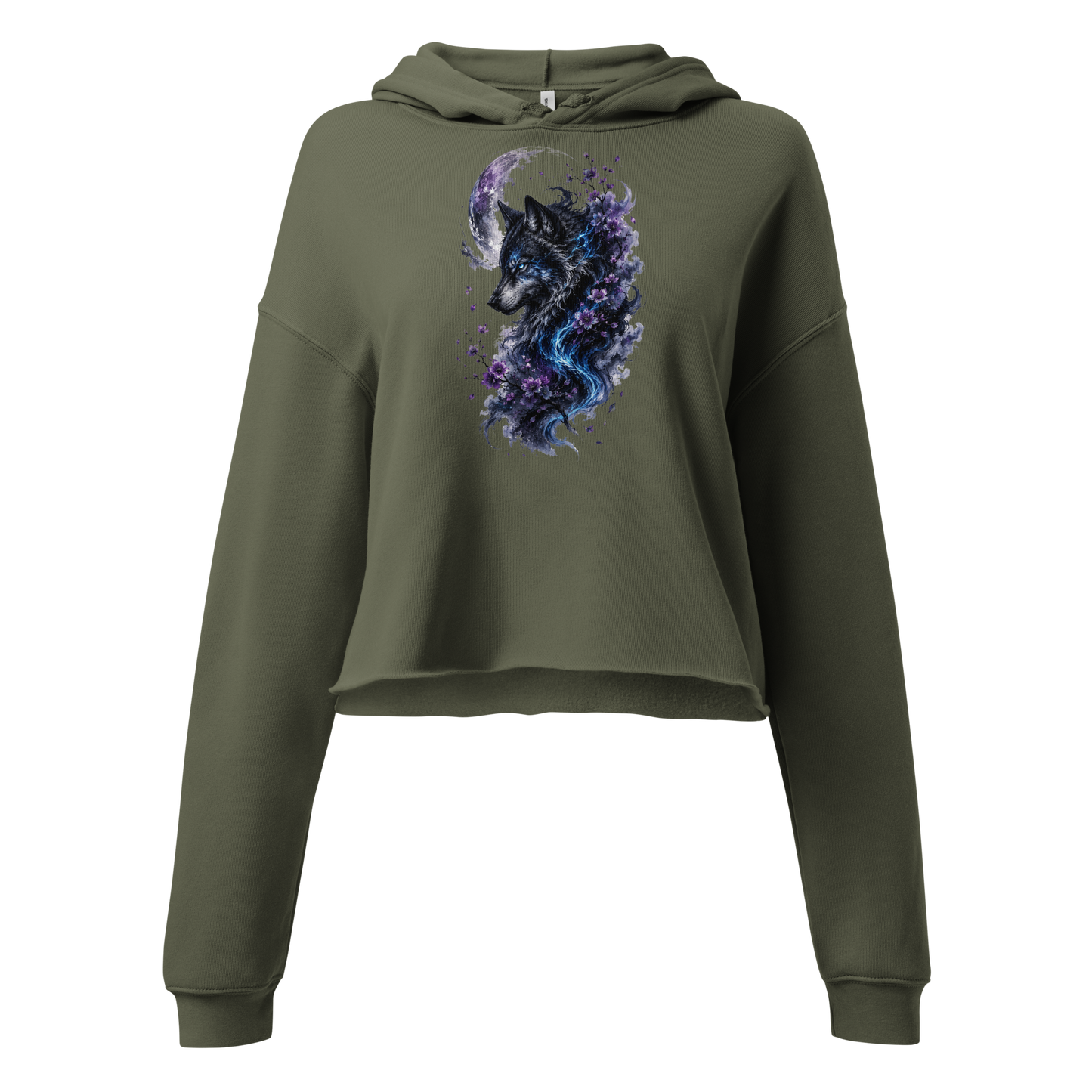 Moonbound Spirit | Purple Blue | Crop-Hoodie