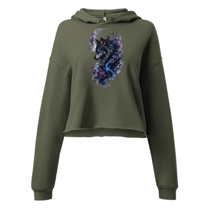 Moonbound Spirit | Purple Blue | Crop-Hoodie