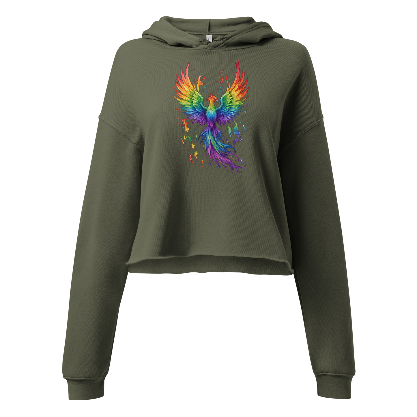 Regenbogen Phönix | Crop-Hoodie