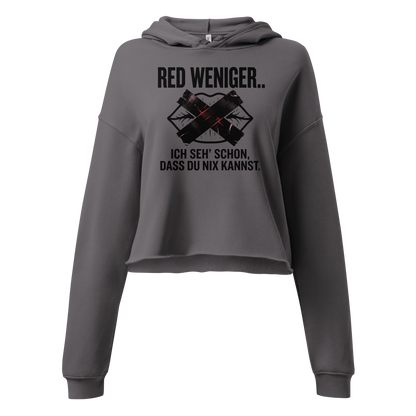 Red weniger | Crop-Hoodie