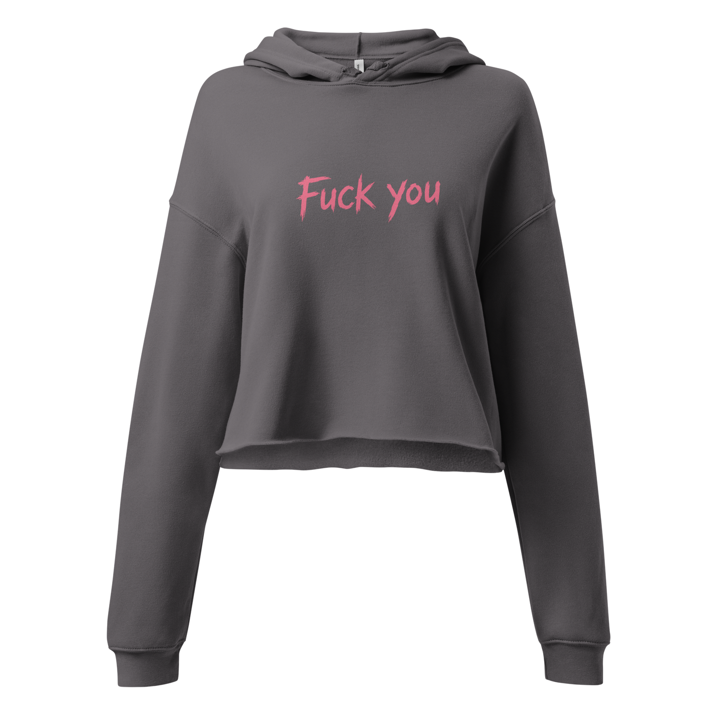 Fuck you | Crop-Hoodie