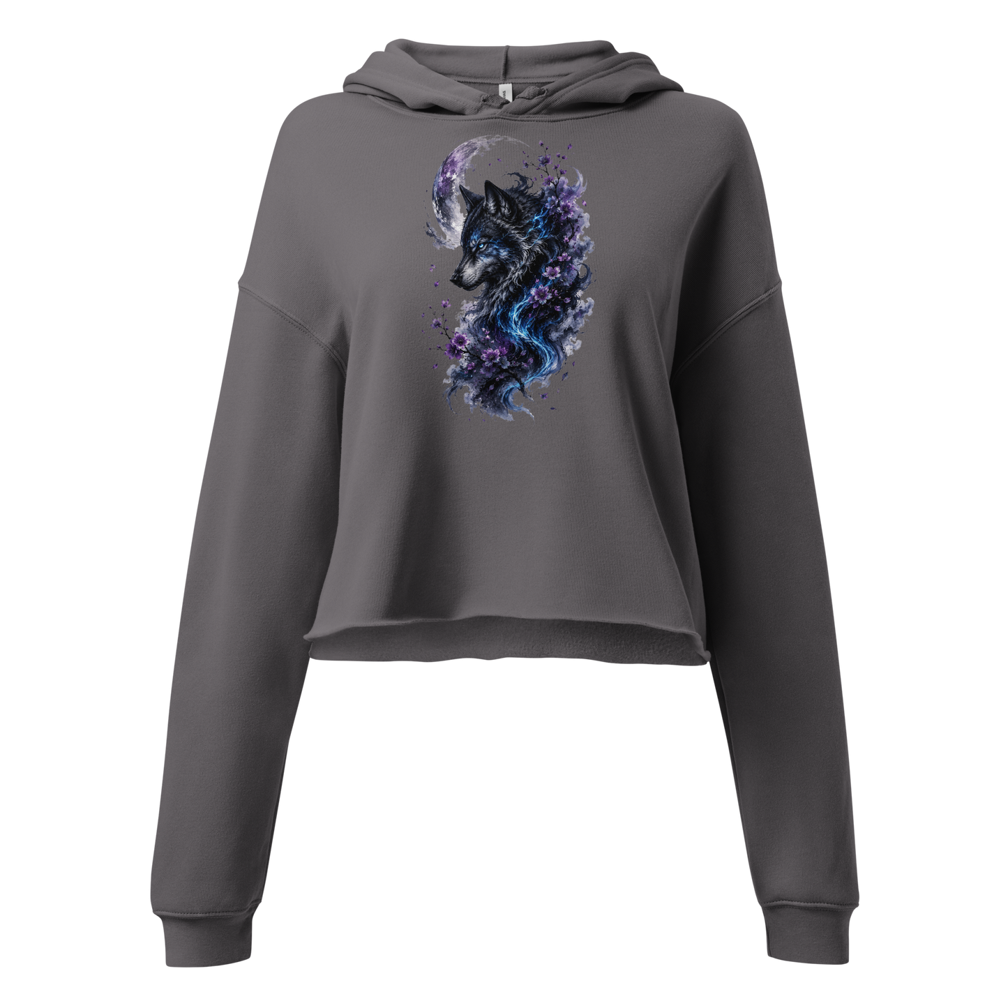 Moonbound Spirit | Purple Blue | Crop-Hoodie